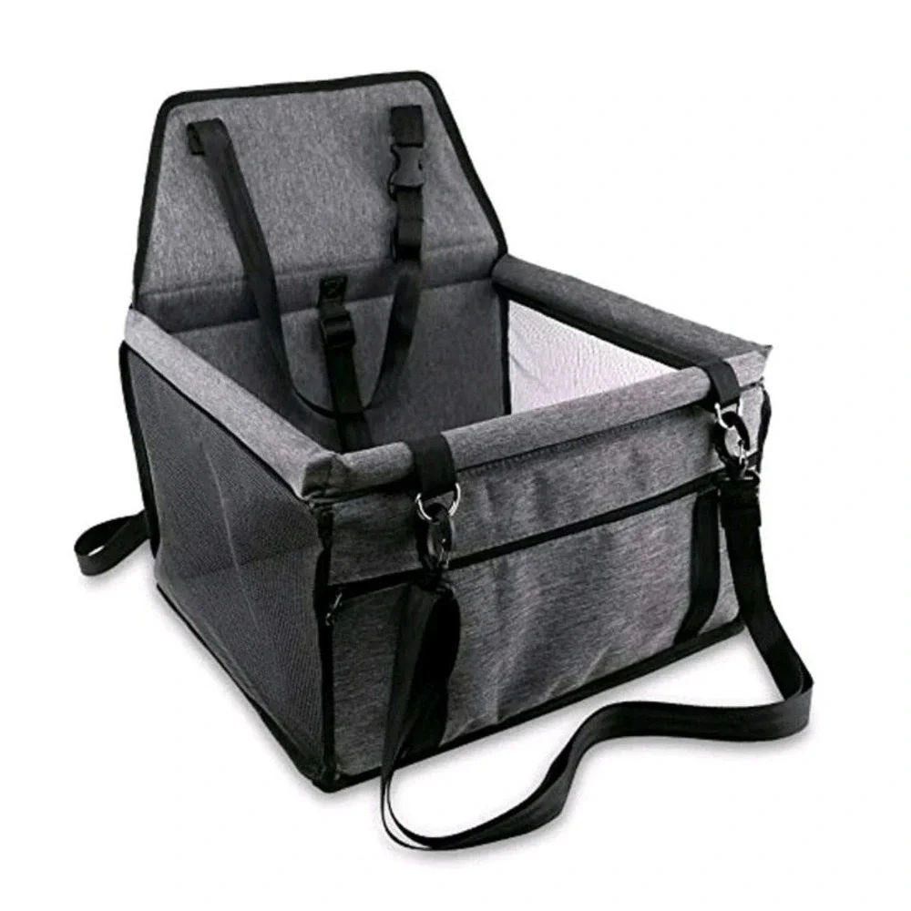 Pet Car Booster Seat for Dog Cat Portable and Breathable Bag with Seat Belt Dog
